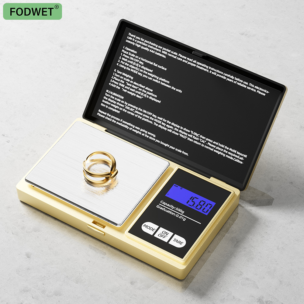 Candle Wax Scale - Złota Mała Waga Mechaniczna z Wyświetlaczem