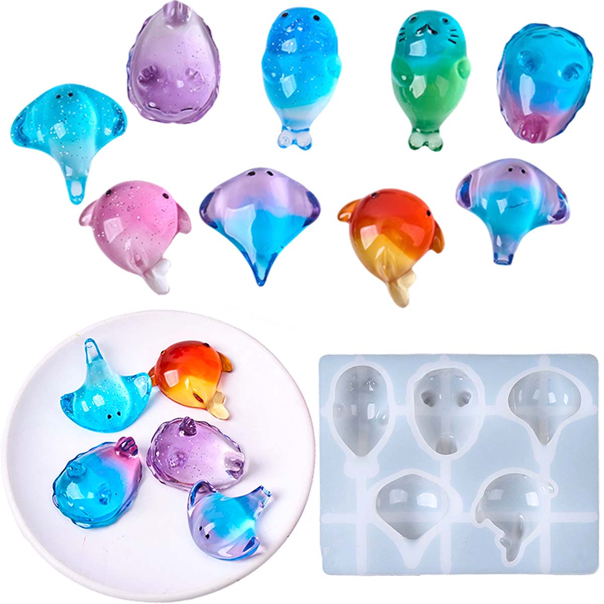 Candle Molds - Forma Silikonowa 3D Kawaii Manta Ray