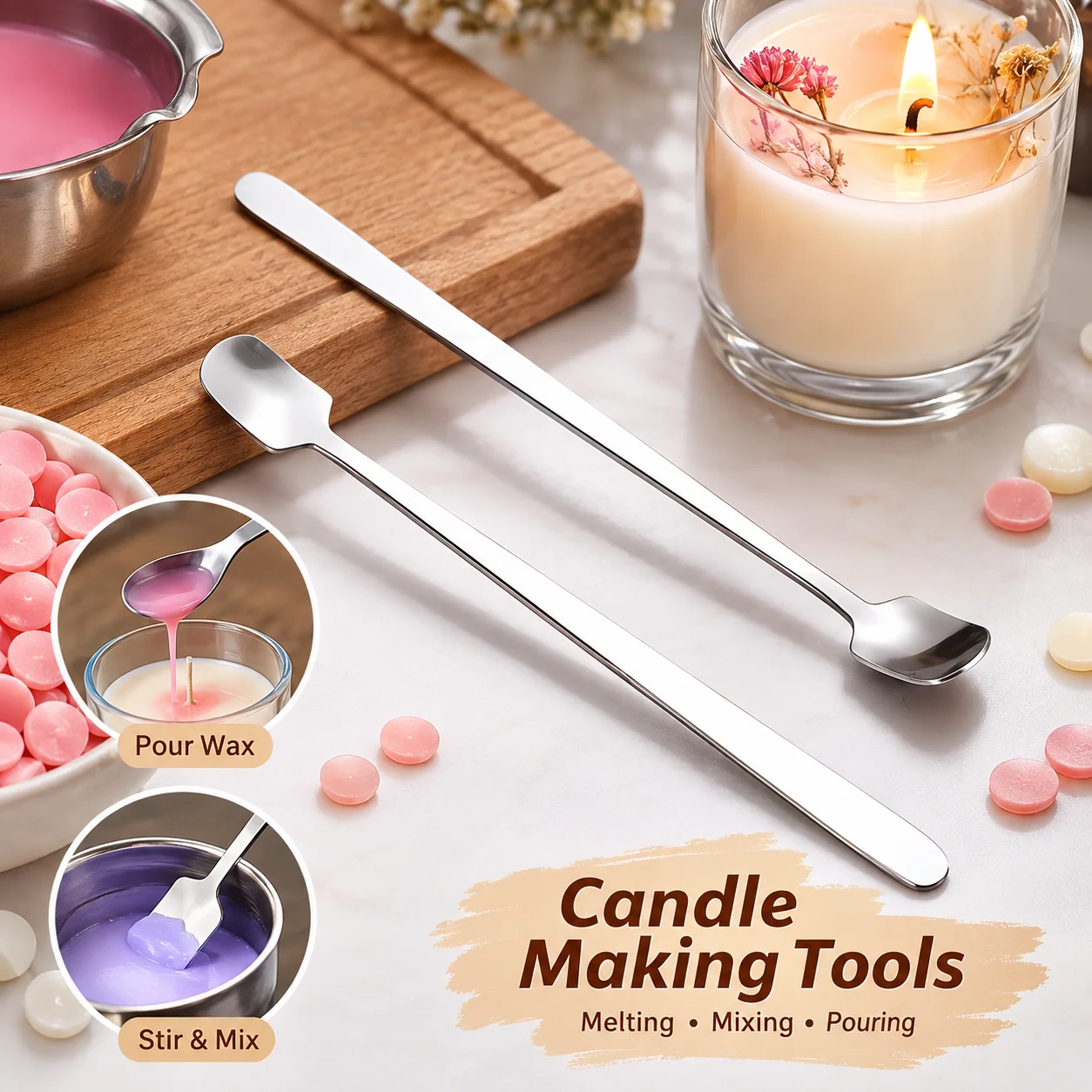 1/2 SZT. Zestaw łyżek do robie – Candle Making Kit recenzja i cena