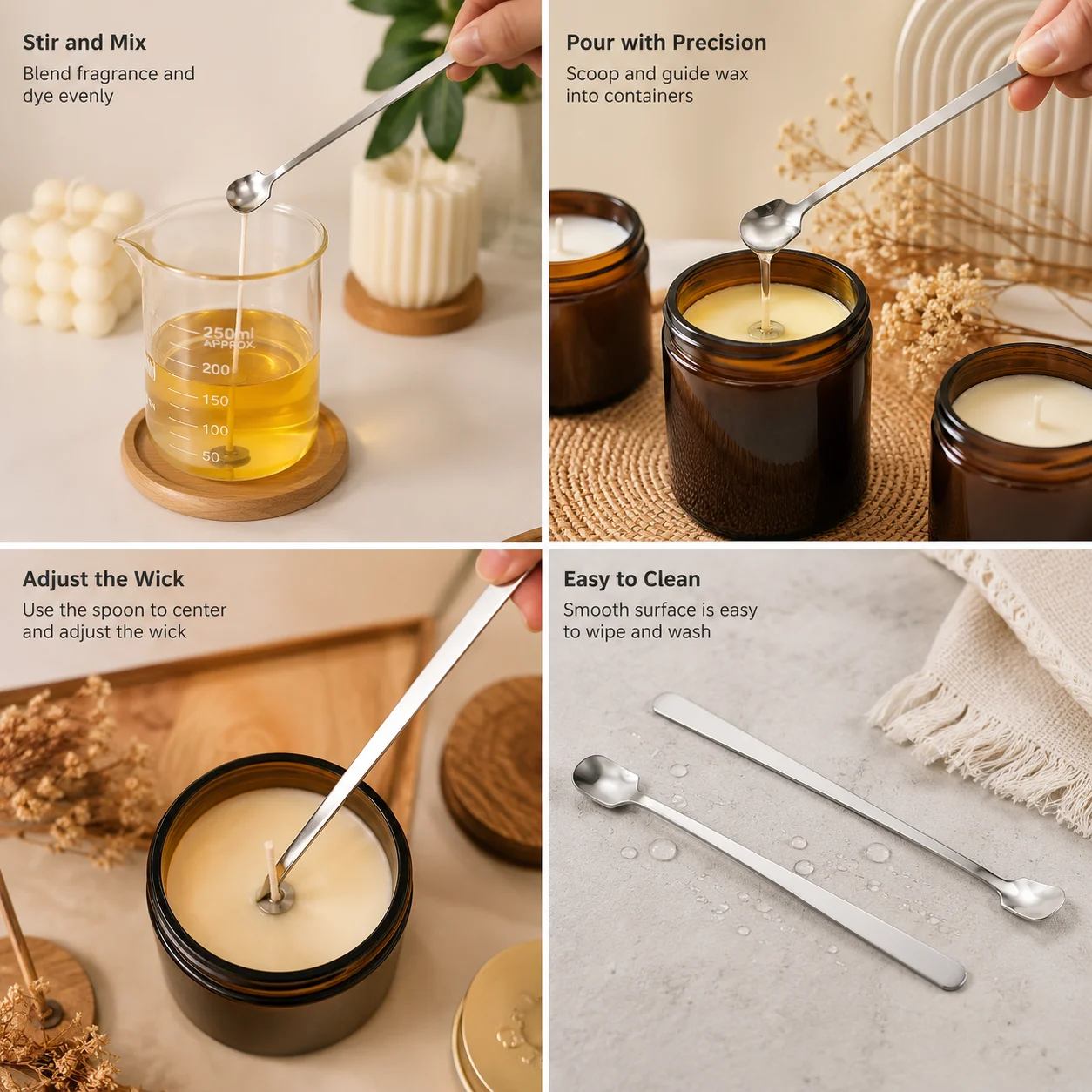 1/2 SZT. Zestaw łyżek do robie – Candle Making Kit recenzja i cena