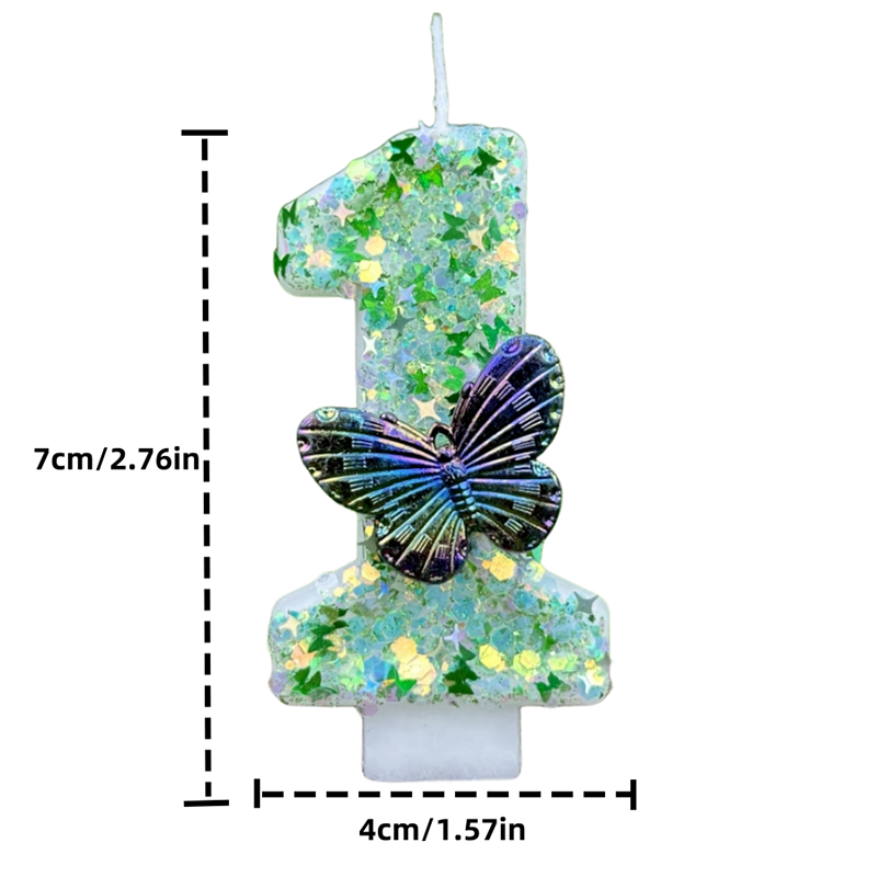 1Pc Zielone cekiny Numer 0-9 Ś – Silk Candle recenzja i cena